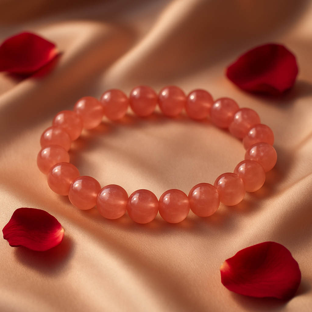 Love SHIELD – Strawberry Quartz Bracelet