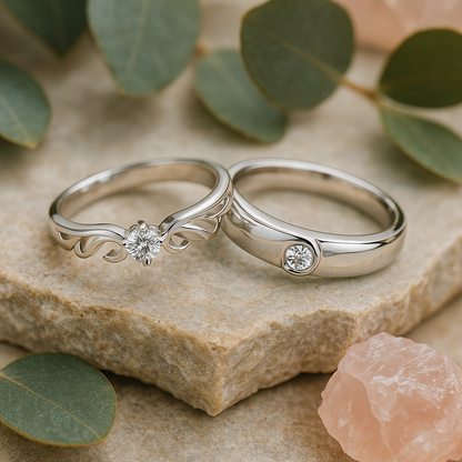 Eternal Vines Couple Rings