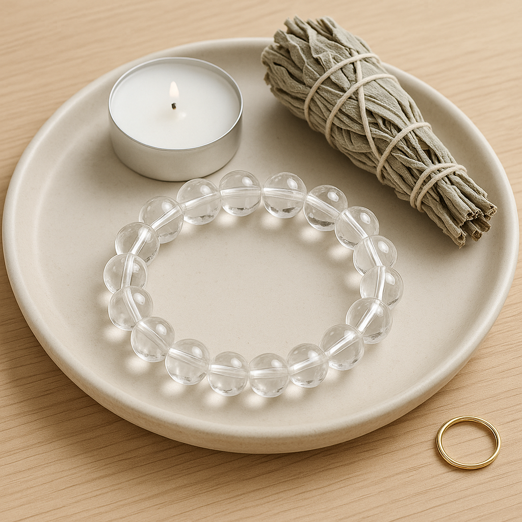Aurora Veil – Clear Quartz Bracelet